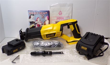 Drilldo Reciprocating Saw Extreme Sex Toy Kit w Sealed Dildo & Freaky Gear 2 DVD SH-B14