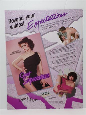 Love Theatre/Great Sexpectations Mona, VCA 1985 Video Promo Slick Ad Sheet 061925WP-44