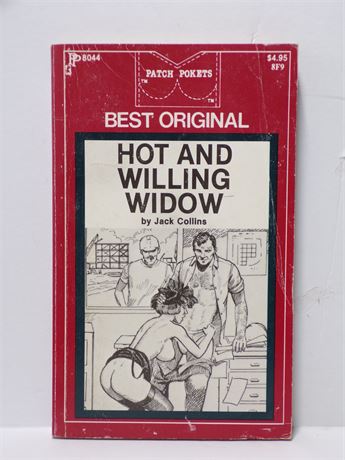 Hot and Willing Widow by Jack Collins, Paperback Novel 1978 Patch Pokets 8044 061325WP-10