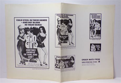 The Gun Girls Jae Miller 1970's Sexploitation Film One-Sheet Press Kit 12x18" Paper 060425WP-95
