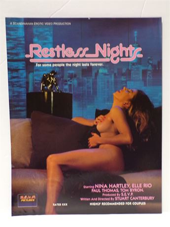 Nina Hartley Elle Rio in Restless Nights SEVP 1990's Promo Slick Ad Sheet 061925WP-23