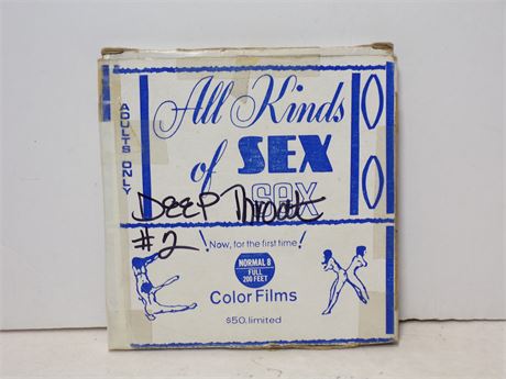 Deep Throat #2 All Kinds of Sex Regular 8mm Adult Film Reel Obscure Vintage Video 081725WVHS