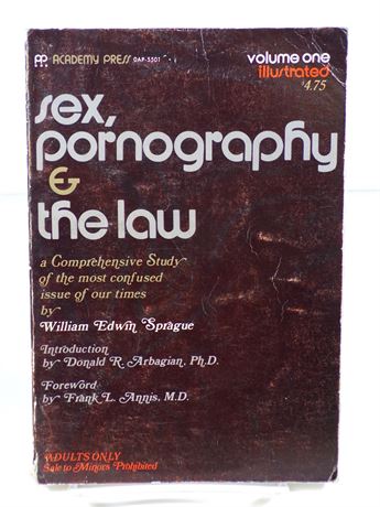 Sex, Pornography & The Law by William Sprague, 1970 Academy Digest Book OAP-5501 112825WP-48