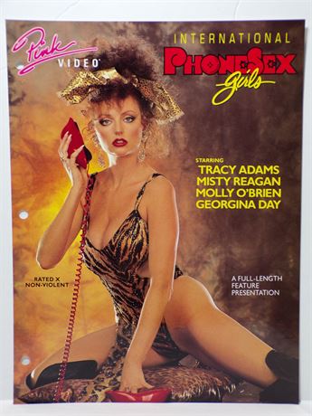 Tracy Adams in Phone Sex Girls, Pink Video 1989 Promo Slick Ad Sheet 061925WP-27
