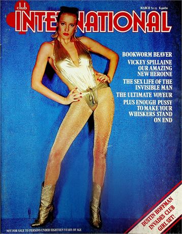 Club International Magazine  Dustin Hoffman Invades Club Girl Set!  March 1978  061425lm-p