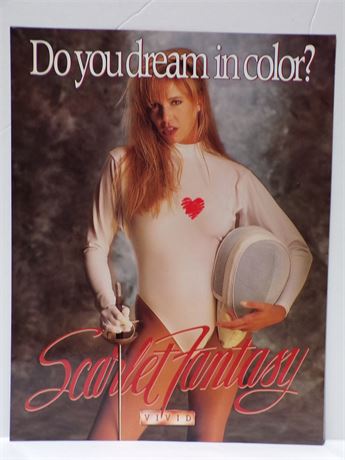 Jennifer Stewart Scarlet Fantasy, 1990 Vivid Promo Slick Ad Sheet 061925WP-15