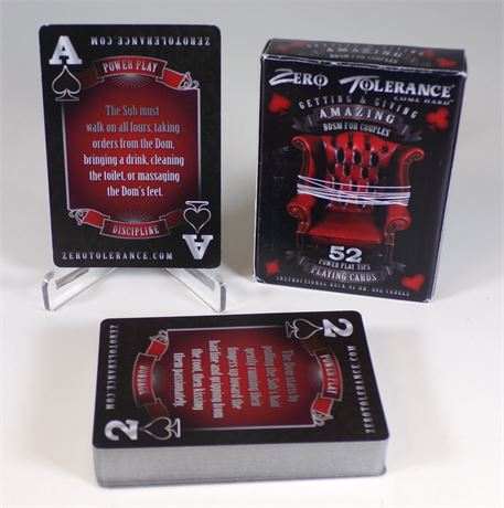 Zero Tolerance Power Play Tips BDSM Playing Cards 102925WP