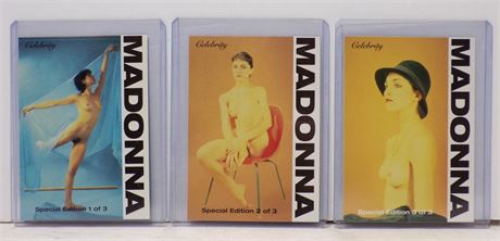 Madonna Penthouse Celebrity Special Edition Collector Cards 1-3 Set 052625WP-J