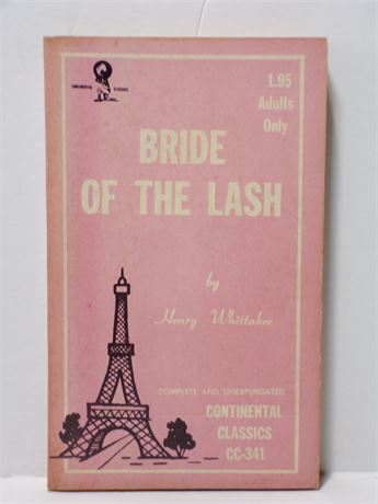 Bride of the Lash by Henry Whittaker, Paperback Novel 1970 Continental CC-341 061225WP2-19