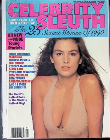 Celebrity Sleuth Magazine ft. Cindy Crawford Vol.3 No.5 1990 112025AKP-2