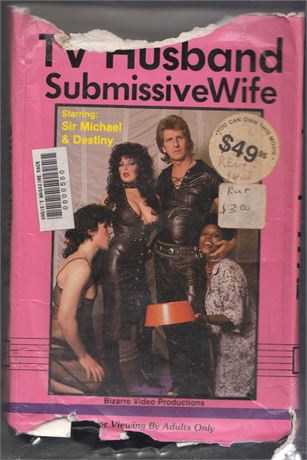 TV Husband SubmissiveWife, Sir Michael & Destiny, Bizarre Video 1991, Adult VHS 071025AVHS3