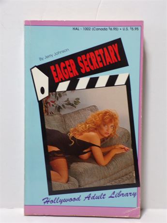 Eager Secretary by Jerry Johnson, Paperback Novel 1993 Hollywood Adult HAL-1002 061225WP2-32