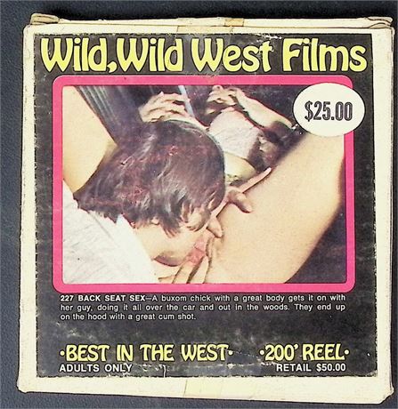 Wild Wild West Films #227 Back Seat Sex Adult Reg 8mm Film 121525AKVHS2