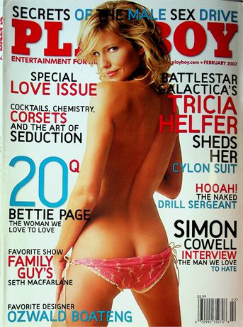 Playboy Magazine Special Love Issue Ft. Tricia Helfer & Simon Cowell February 2007 100725RP2-