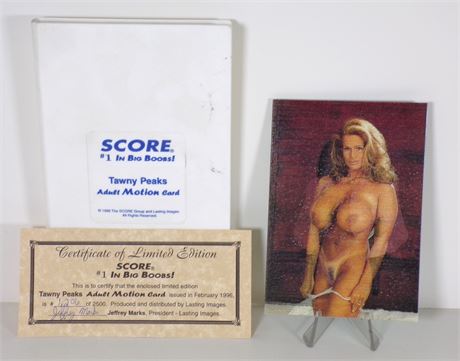 Tawny Peaks Adult Motion Card w/COA 1996 SCORE #1206 of 2500 102625WP