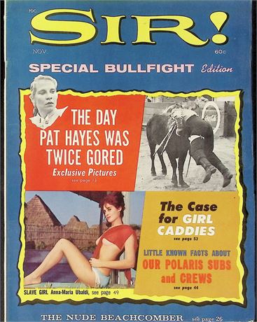 Sir! Magazine ft. Anna-Maria Ubaldi Nov 1963 120525AKP-24
