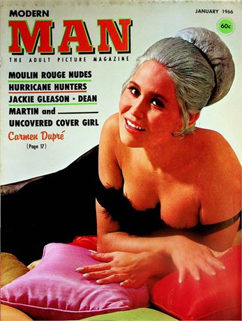 Modern Man Vintage Magazine  Covergirl Carmen Dupre'  January 1966   062225lm-p