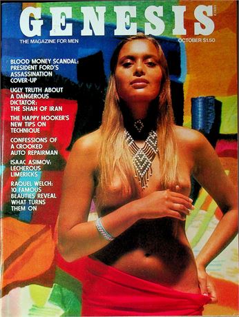 Genesis Magazine Ft. Raquel Welch & Isaac Asimov October 1975 100725RP2-