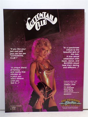 Amber Lynn in Cottontail Club, Essex 1985 Promo Slick Ad Sheet 051925WP-14
