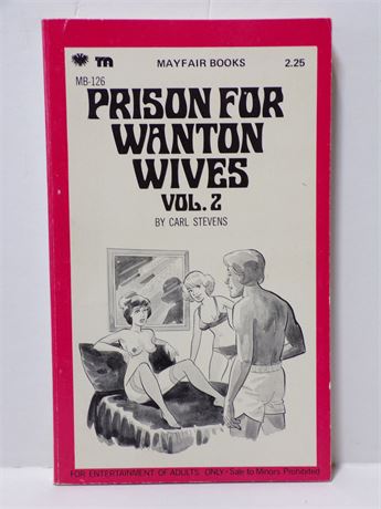 Prison for Wanton Wives vol 2 by Carl Stevens, Paperback Novel 1975 Mayfair MB-126 061225WP2-35