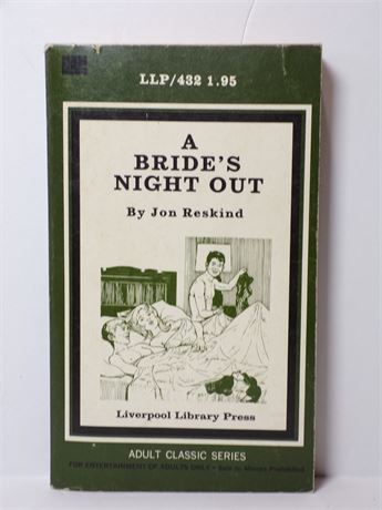 A Bride's Night Out by Jon Reskind, Paperback Novel 1974 Liverpool LLP/432 061225WP-1