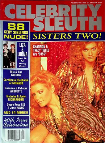 Celebrity Sleuth Magazine Sisters Two Ft. Shannon & Tracy Tweed Vol.6 No.6 1993 060925RP