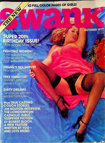 Swank Magazine 20th Birthday Issue Ft. Jim Bouton October 1977 W/centerfold 080925RP-