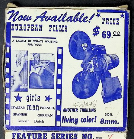 European Film Loop #4 Reg 8mm Adult Film 122225AKVHS