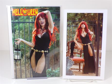 “Hell”oween #1 Joe Janowicz Adult Kickstarter Comic Variant A w/ 7x10" Lucy Model Photo 102925WP-D