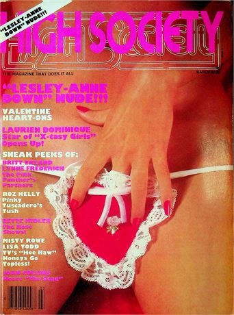 High Society Magazine Ft. Lesley-Anne Down, Misty Rowe & Laurien Dominique March 1980 100925RP2-