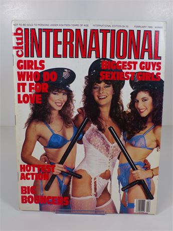 Club International Magazine February 1985 Desiree Lane Tiffany Clark 102725WP
