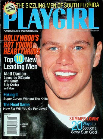 Playgirl Magazine Matt Damon & Leonardo DiCaprio August 1998 072925RP2-