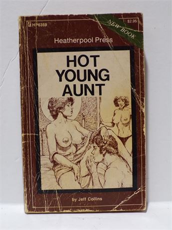 Hot Young Aunt by Jeff Collins, Paperback Book 1979 Heatherpool HP6359 091025WP-29