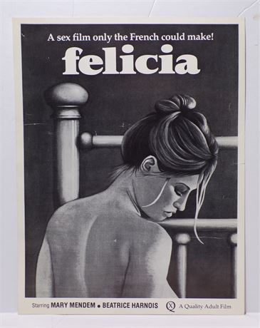 "Felicia" Mary Mendem & Beatrice Harnois Sexploitation Film Press Kit Sheet 060425WP-97