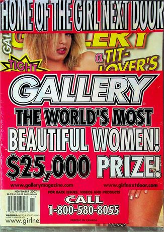 Gallery Magazine Ft. Peach & Dorina November 2007 Sealed 061425RP