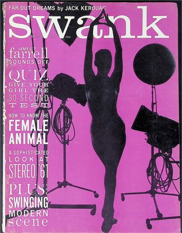 Swank Magazine ft. James T Farrell March 1961 123025AKP-9