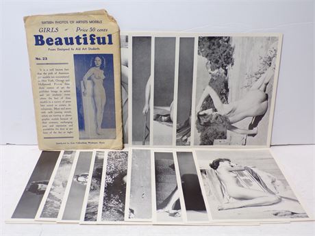 Girls: Beautiful Poses Designed to Aid Art Students #23, Set of 15 Prints 5x7" 052625WP-TO
