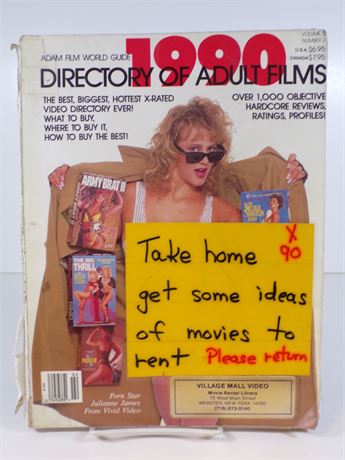 Adam Film World 1990 Directory of Adult Films Magazine 112825WP-11