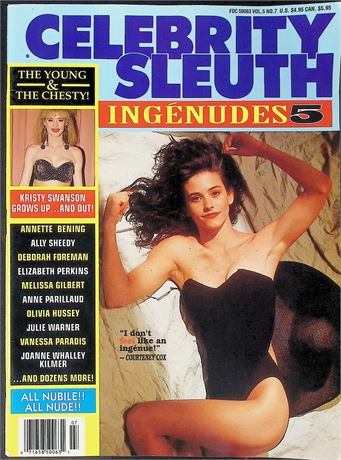 Celebrity Sleuth Magazine ft. Courtney Cox, Kristy Swanson Vol.5 No.7 1992 111125AKP-52