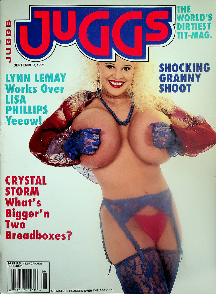 Juggs Busty Magazine   Covergirl Crystal Storm / Lynn Lemay and Lisa Phillips  & More!  September 1992   103125lm-p