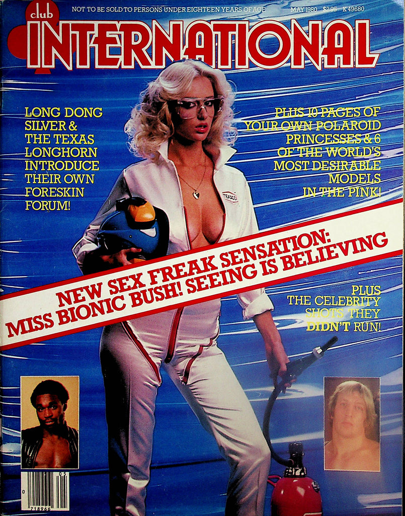 Club International Magazine  Miss Bionic Bush / Long Dong Silver & Texas Longhorn  May 1980    Paul Raymond   060324lm-p