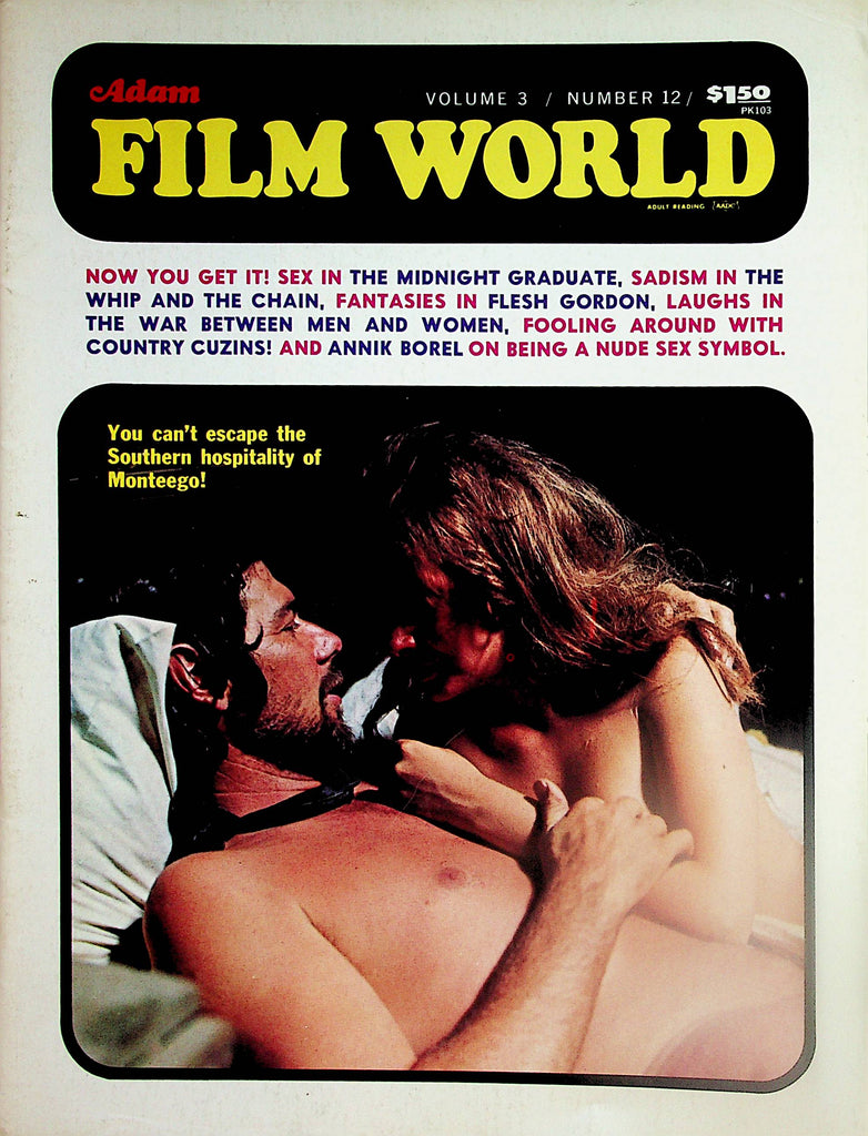 Adam Film World Magazine  Uschi Digar In :The Midnight Graduate   vol.3 #12  1972   062824lm-p2