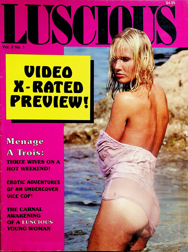 Luscious Magazine  Video X-Rated Preview!  Menage A Trois / Lusty Luna   vol.1 #1  1980's   062724lm-p