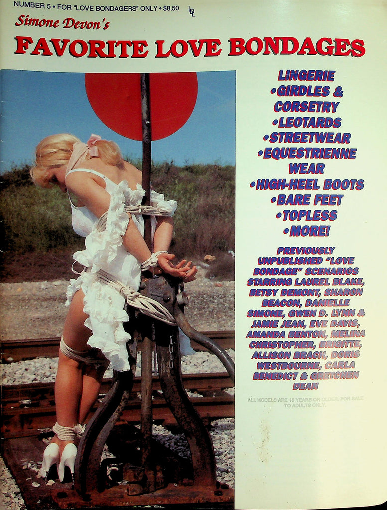 Simon Devon's Favorite Love Bondages Magazine  Allison Brach, Sharon Kane, Laurel Blake  #5  1993     London Enterprises    042126lmp