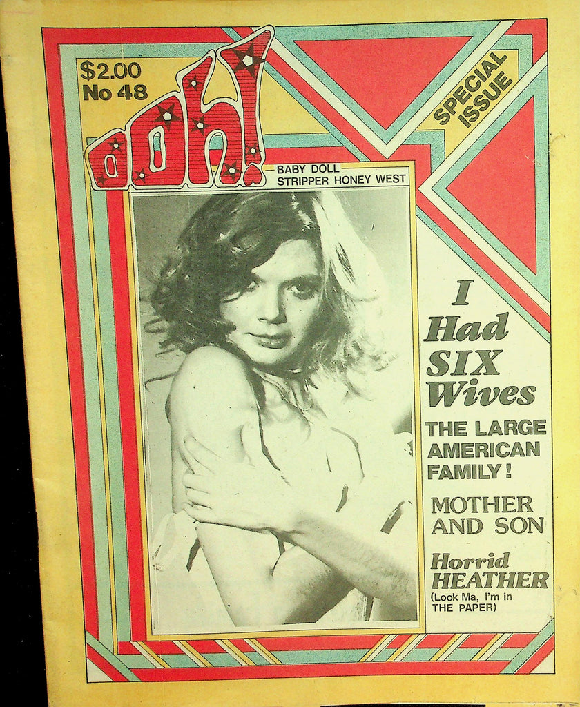 Ooh! Adult Newspaper Magazine  Special Issue : Babydoll Stripper Honey West  #48  1980's     090126lmp2-GSC