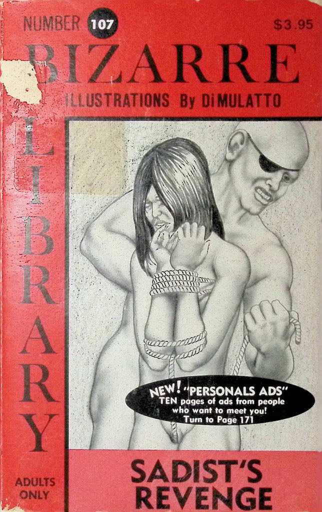 Sadist's Revent BZ-107 Bizarre Library Illustrations by Di Mulatto 1983 Star Distributors Adult Novel-042524AMP