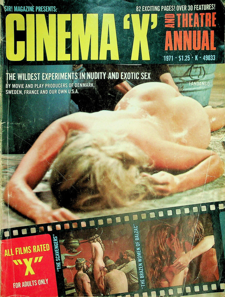 Cinema 'X' And Theatre Annual Magazine   Wildest Experiments In Nudity And Exotic Sex   1971    012726lmp