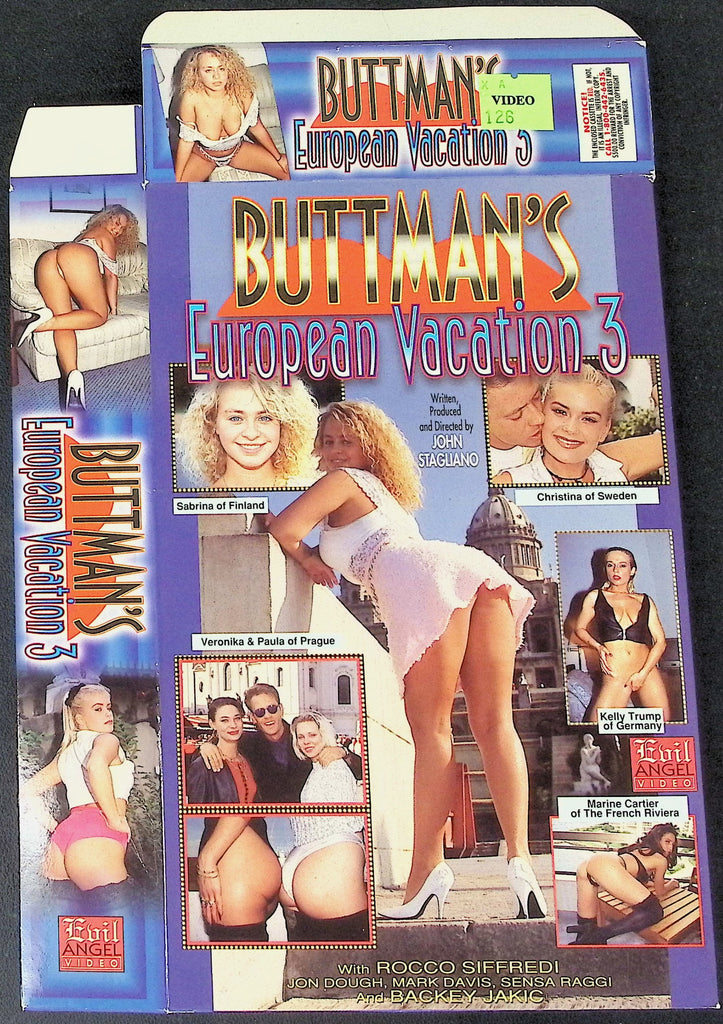 Buttman's European Vacation #3 Sabrina Kelly Trump Veronika Adult VHS Evil Angel Video 051226AKVHS