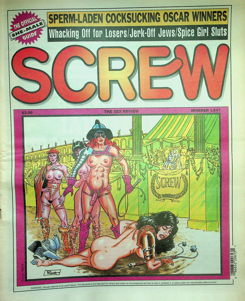 Screw Newspaper  Sperm-Laden Cocksucking Oscar Winners  #1547  October 26, 1998   010526lmp
