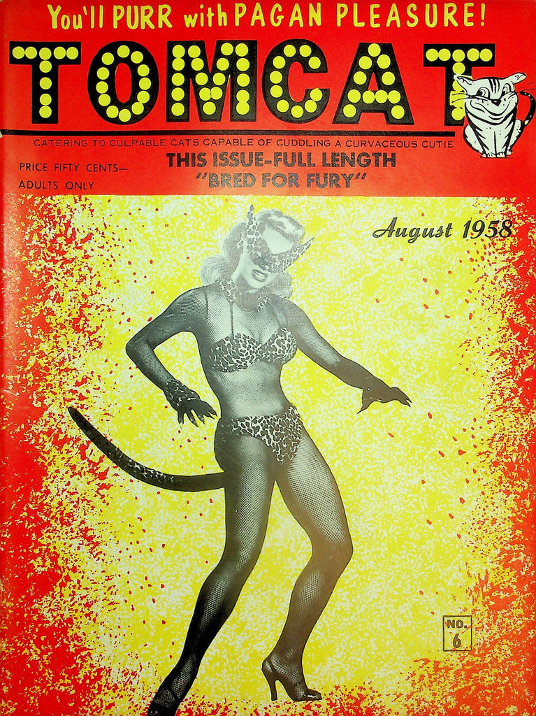 Tomcat Magazine  Cover Girl Miss Torso  This Issue-Full Length "Bred For Fury"  August 1958   060326lmp-GSC